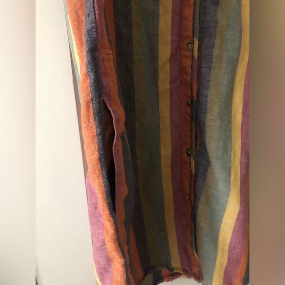 Madewell Button-up Courier Shirtdress in Rainbow Stripe - Picture 8 of 11